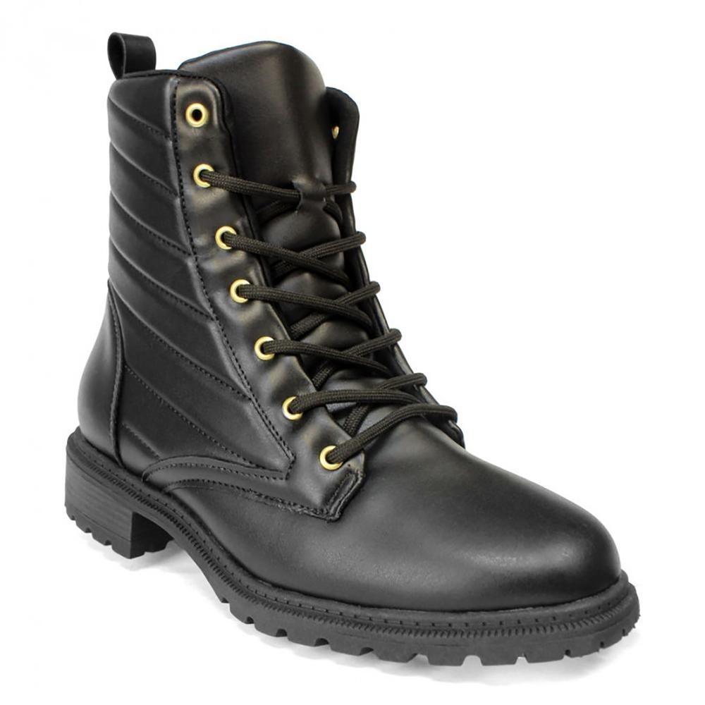 Bota Coturno Modare Ultra Conforto Costuras – Preto