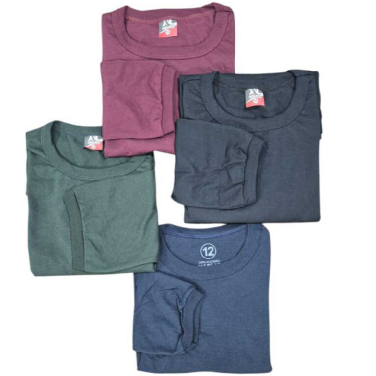 Camiseta Manga Longa Juvenil Lisa Básica Com Punh