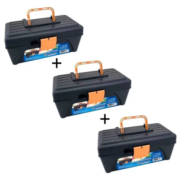 Kit Maleta de plastico organizadora / ferramentas 