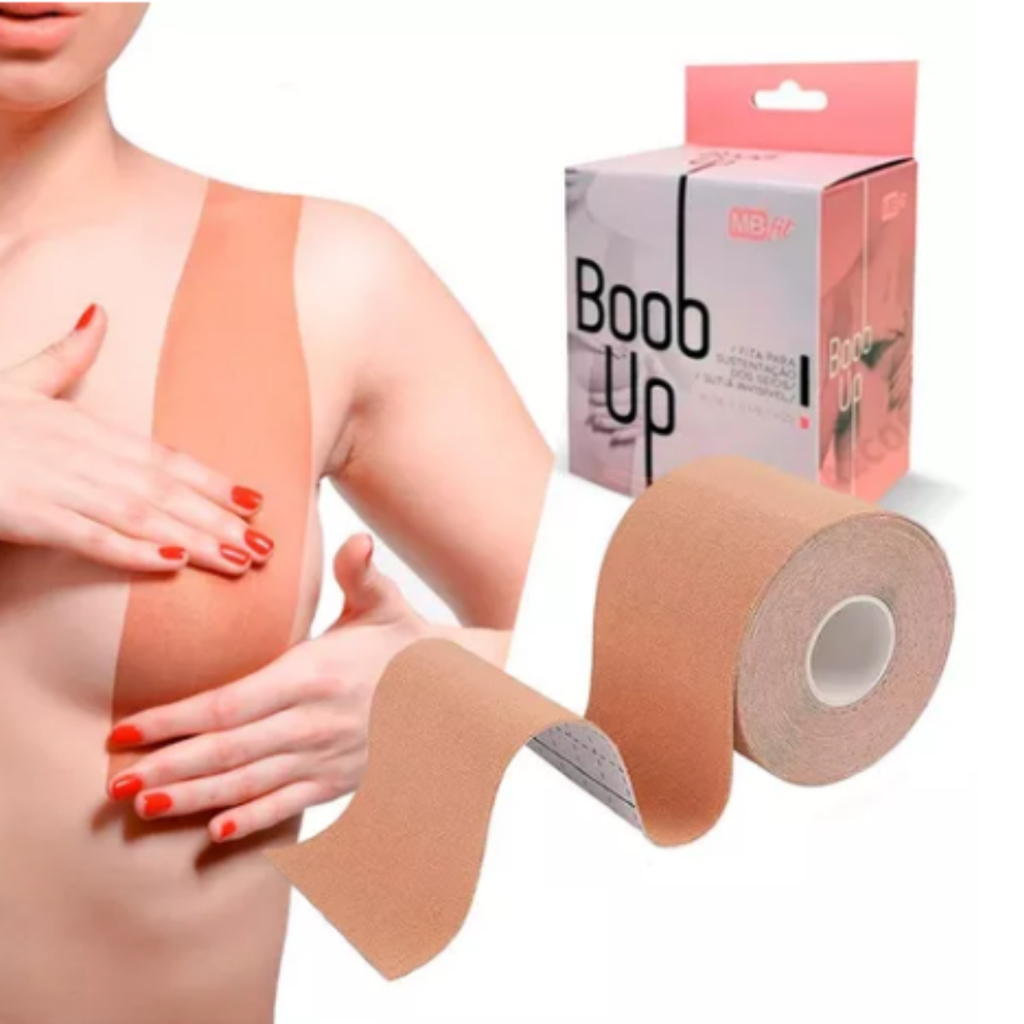 Sutiã Adesivo Levanta Peito Seios Fita Boob Up Invisível Pele Aderente Colante Langerie Silicone