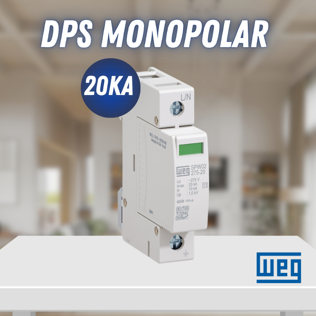 Dispositivo De Proteção Contra Surtos DPS Spw02 20ka 275v – Weg