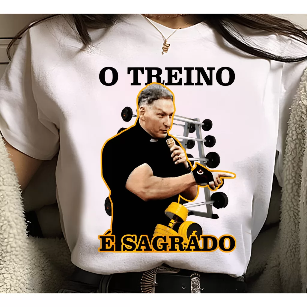 Camiseta Treino Padre Marcelo Rossi – O Treino e sagrado – Envio Imediato