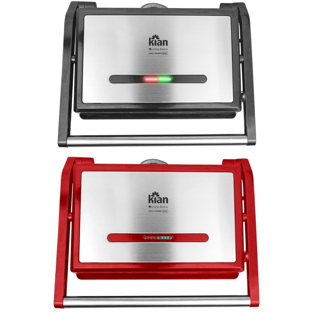 Grill Inox Sanduicheira Antiaderente Multiuso 127V 1200W