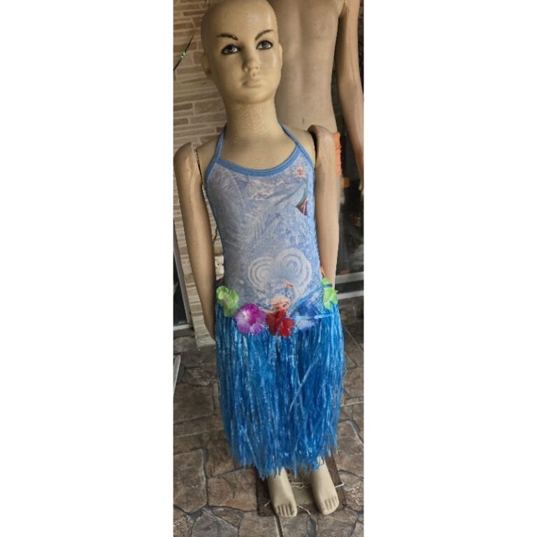 Carnaval festas e aniversário saia havaiana azul