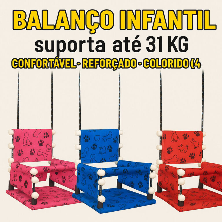 Balanço Infantil em Madeira Cadeira Suspensa Beb