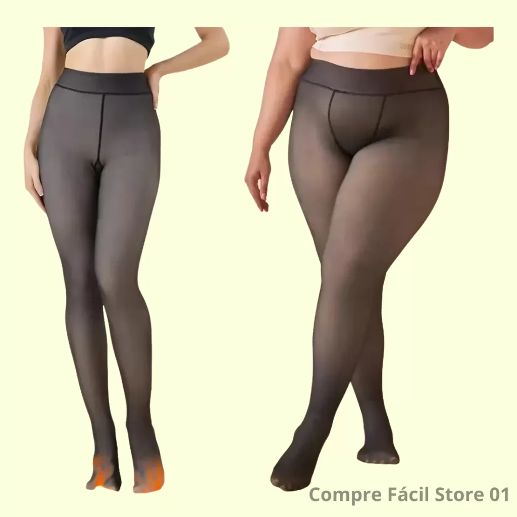 Calça Térmica Translúcida Aveludada Tamanho 32x99cm – Marrom