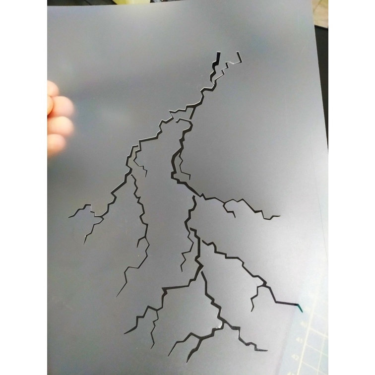 Stencil Raios para Pinturas Molde Raio para aerogr