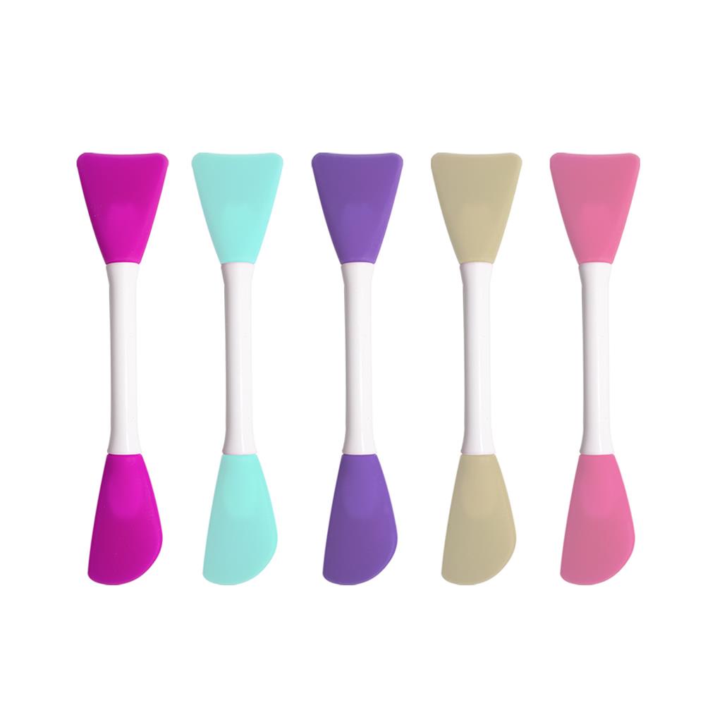 Espátula Dupla de Silicone Aplicação Máscara Skincare, 1 Unidade