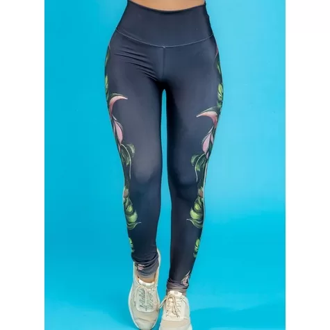 Legging Floral Preto
