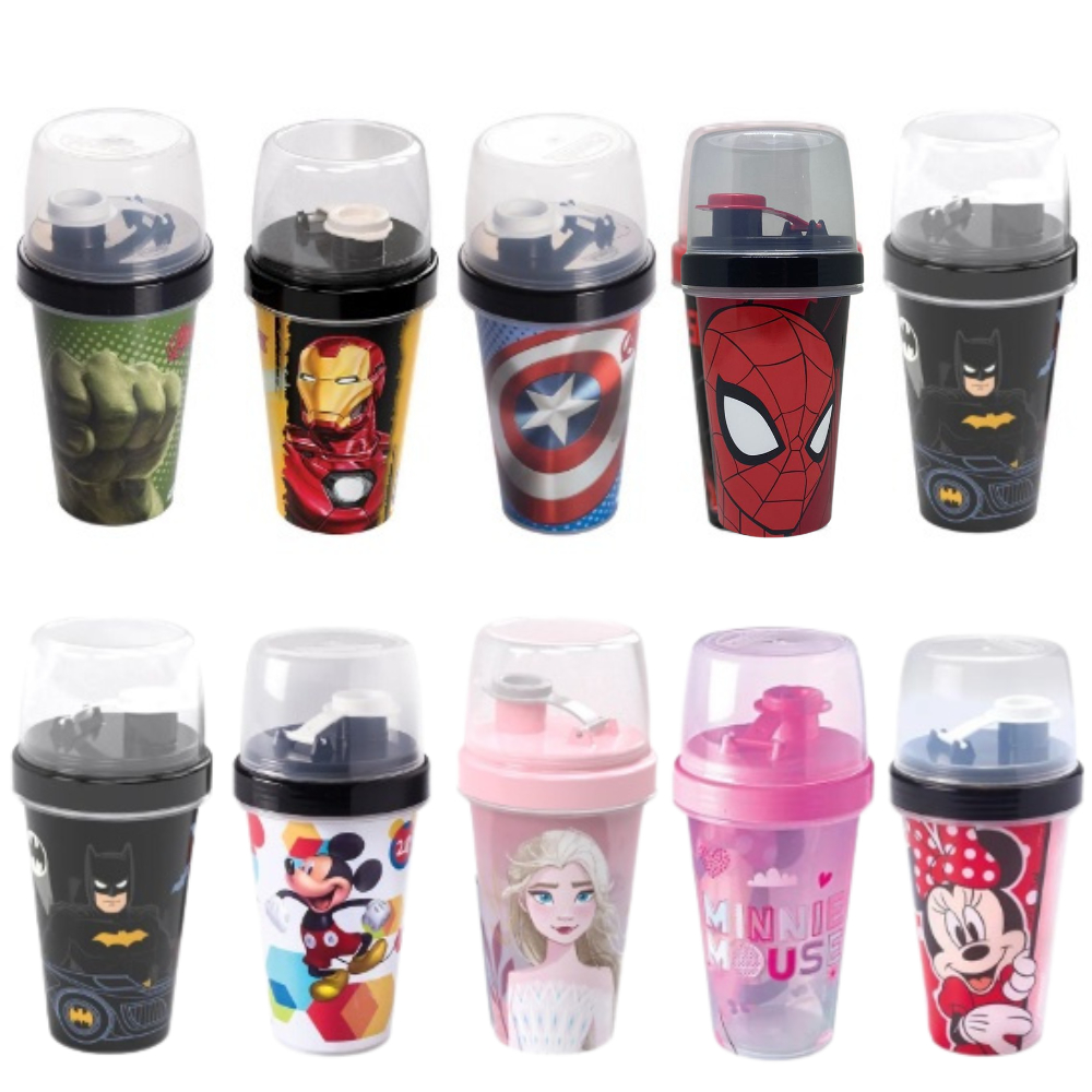 Copo Mini Shakeira 320 ml Personagens Princesas Super Herói Infantil – Plasutil