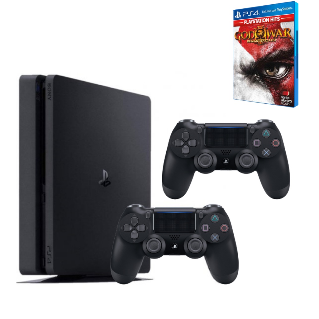 Playstation 4 – Video game Ps4 1tb com 1 ou 2 controle + jogo Aleatório – Console Original – Semi no