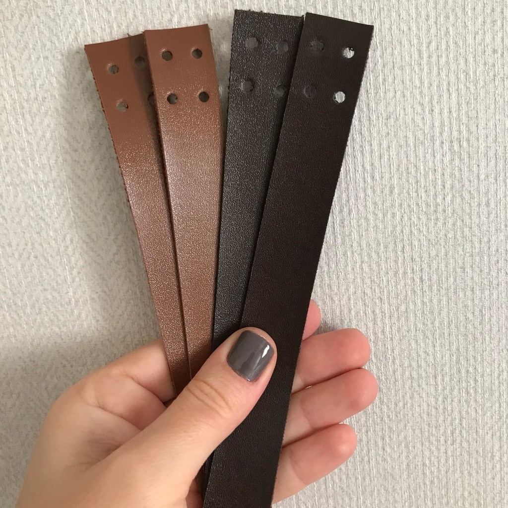 Par de Alça para Cesto Couro Sintético