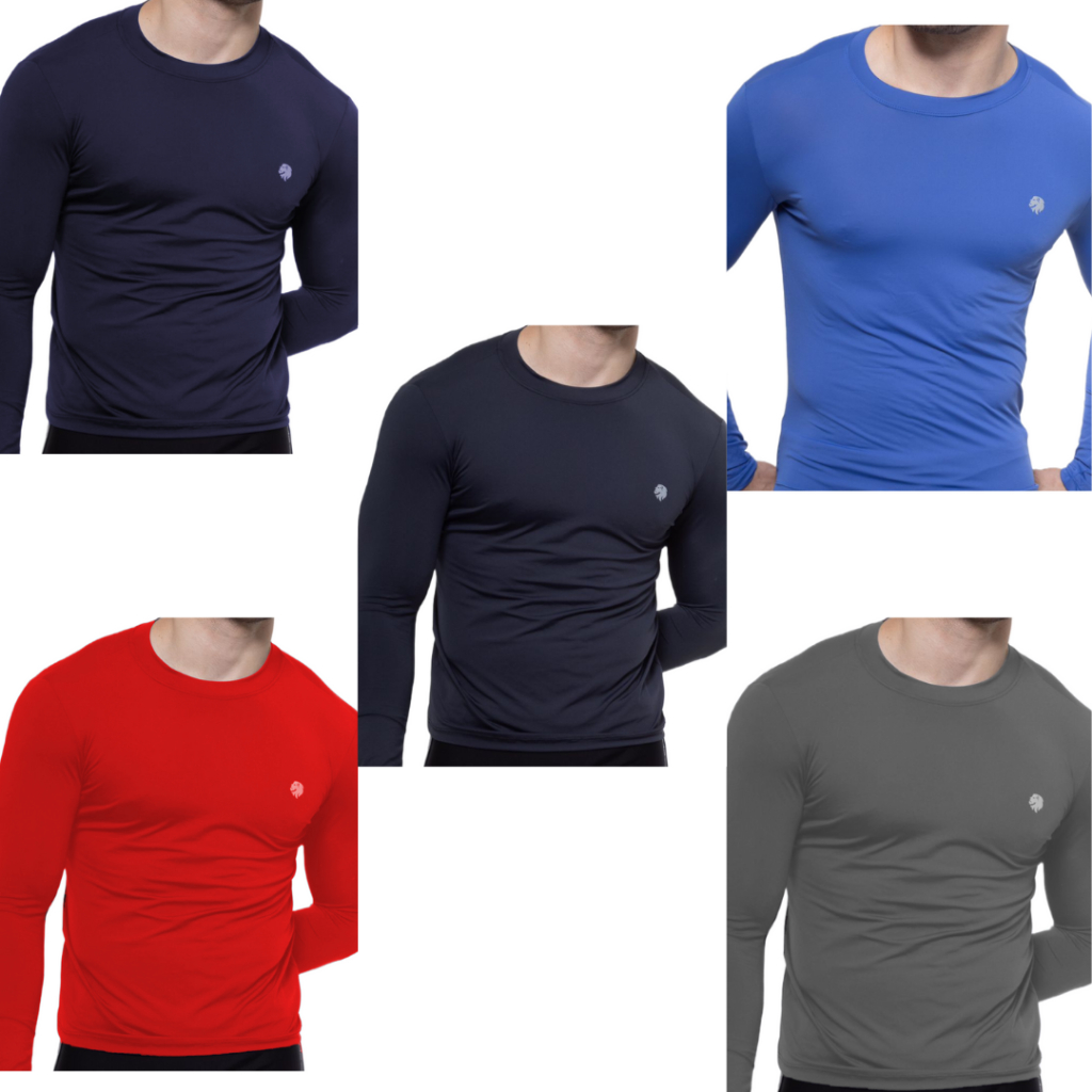 Kit 5 Camisa Térmica Unissex Proteção Solar Uv Promoção