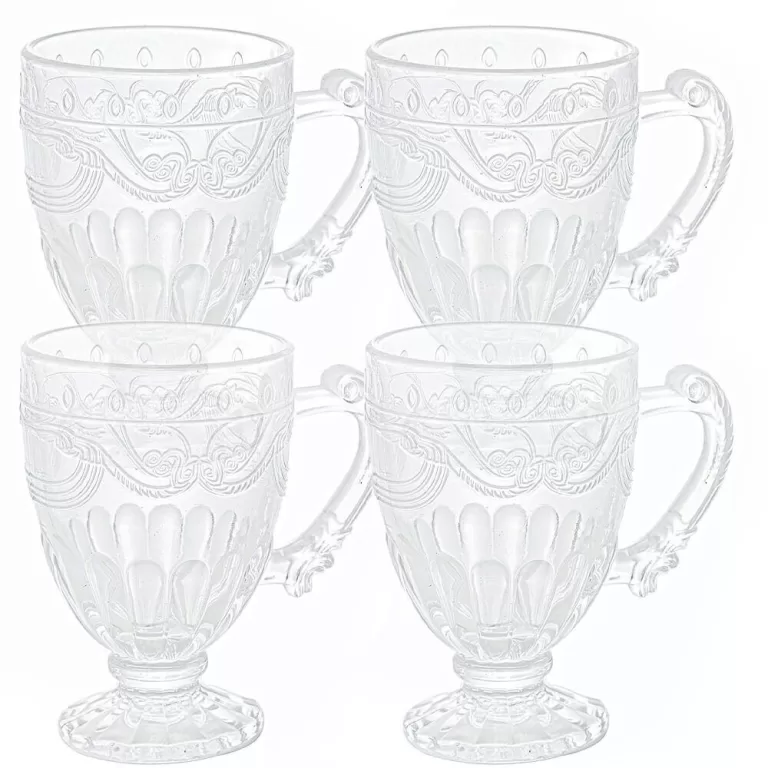 Jogo De Canecas Xícaras De Cristal Imperial Trans