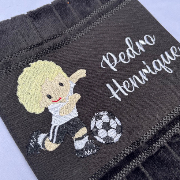 Toalha Personalizada Bordada Jogador de Futebol
