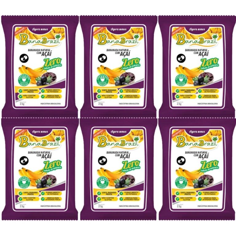Bananada Açaí Zero Açúcares 100 Unidades 23g