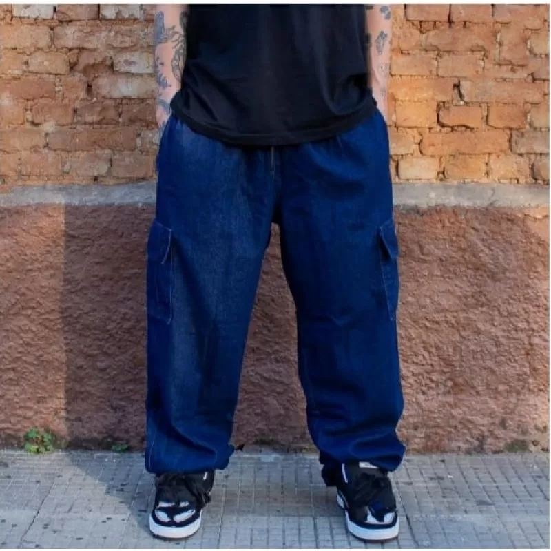 CALÇA CARGO MASCULINO JEANS CLARO JEANS ESCURO