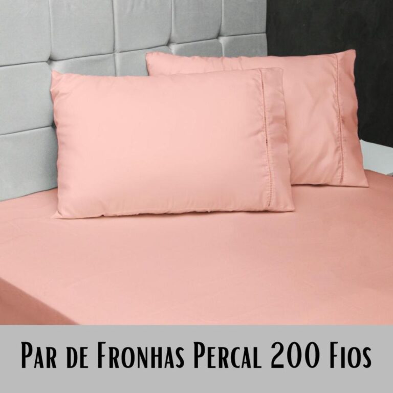 Par de Fronha Percal 200 Fios – Ponto Palito