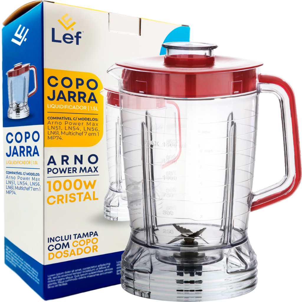 Copo Para Liquidificador Arno Power Max 1000w Cristal