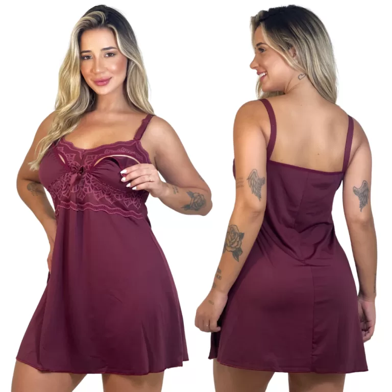 kIT 2 Camisola Amamentação Abre Fácil Gestante 
