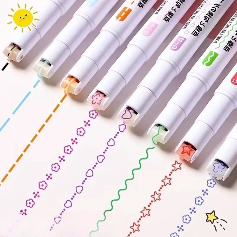 Kit 6 Cores Caneta Carimbo Roller Colorido Papelar