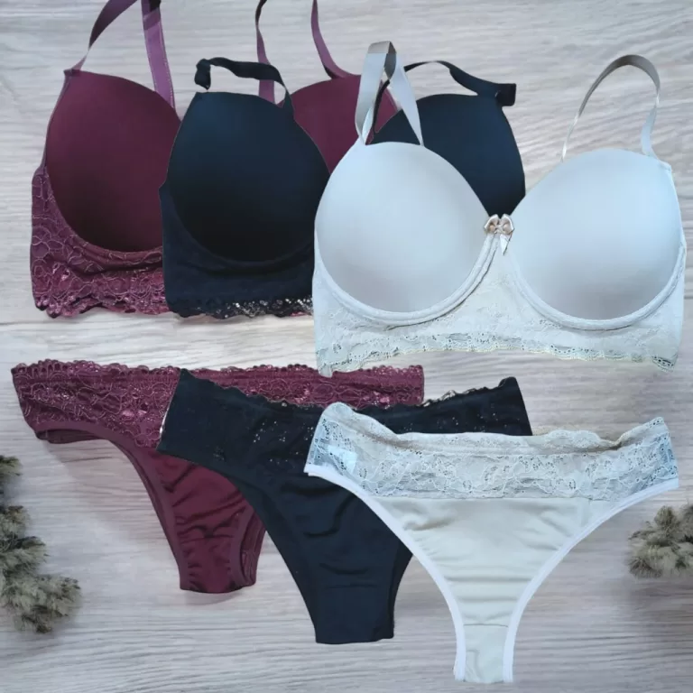 Kit 3/2/1 Conjunto Plus Size Sutiã Com Bojo e Cal
