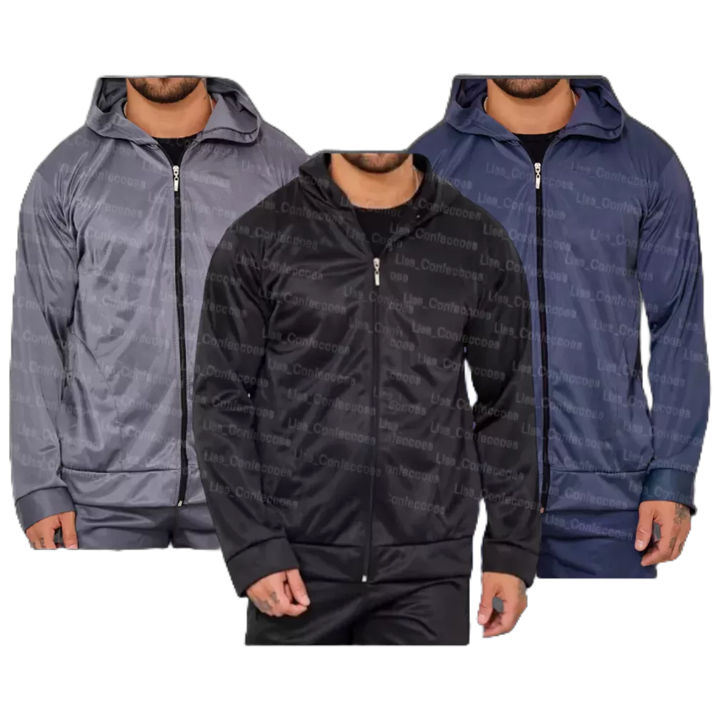 Blusa de Frio Masculina Jaqueta Moletom Chimpa Flanelado – COM SIMBOLO REFLETIVO FAMOSO MIIKE