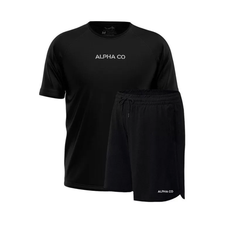 Kit Bermuda+Camiseta Dry Fitness Academia Alpha Co