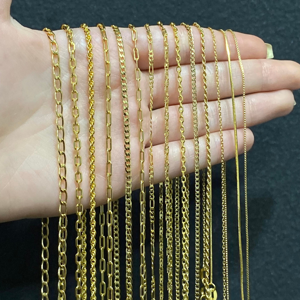 Corrente Masculina de Ouro 18k Cordão Vários Modelos 60/70CM Banhado A Ouro