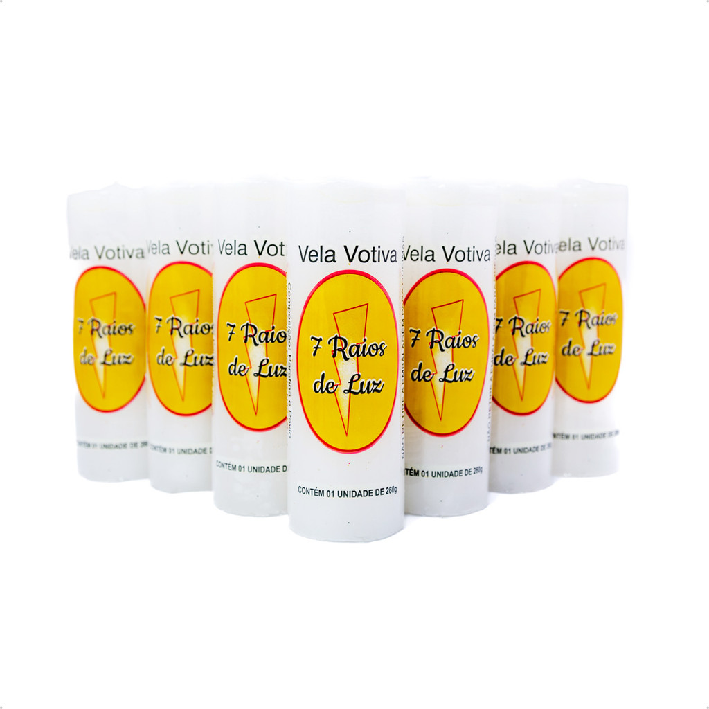 12 Velas De 7 Dias Votiva Branca 100% Parafina Pura Atacado
