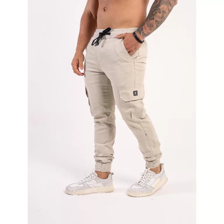 Calça Masculina Jogger Sarja Com Lycra, Cos De El
