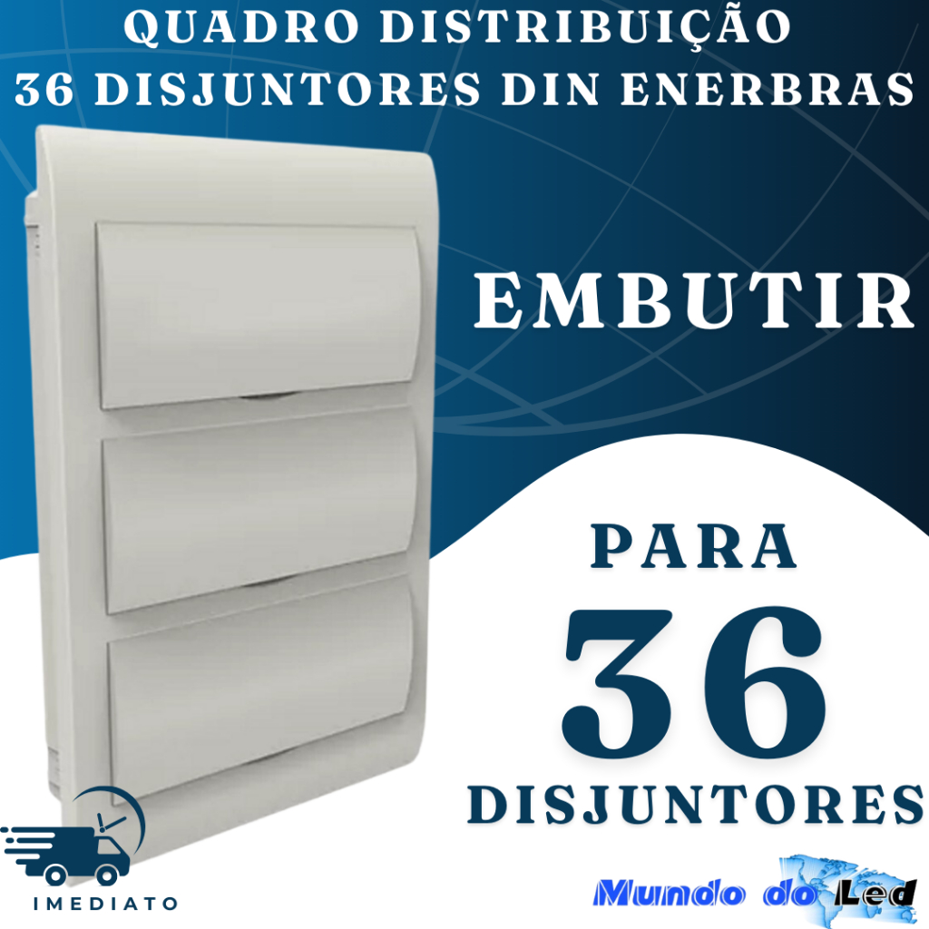 Quadro Distribuicao 36 Disjuntores Din Embutir Enerbras