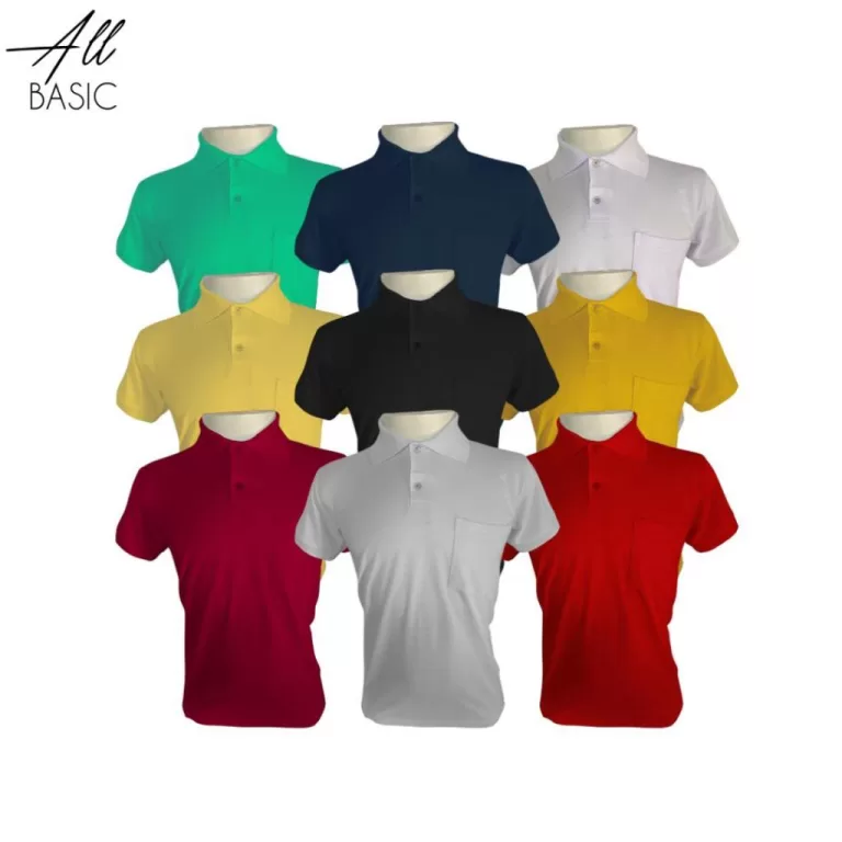Camiseta Polo Pique c/ bolso-lisa