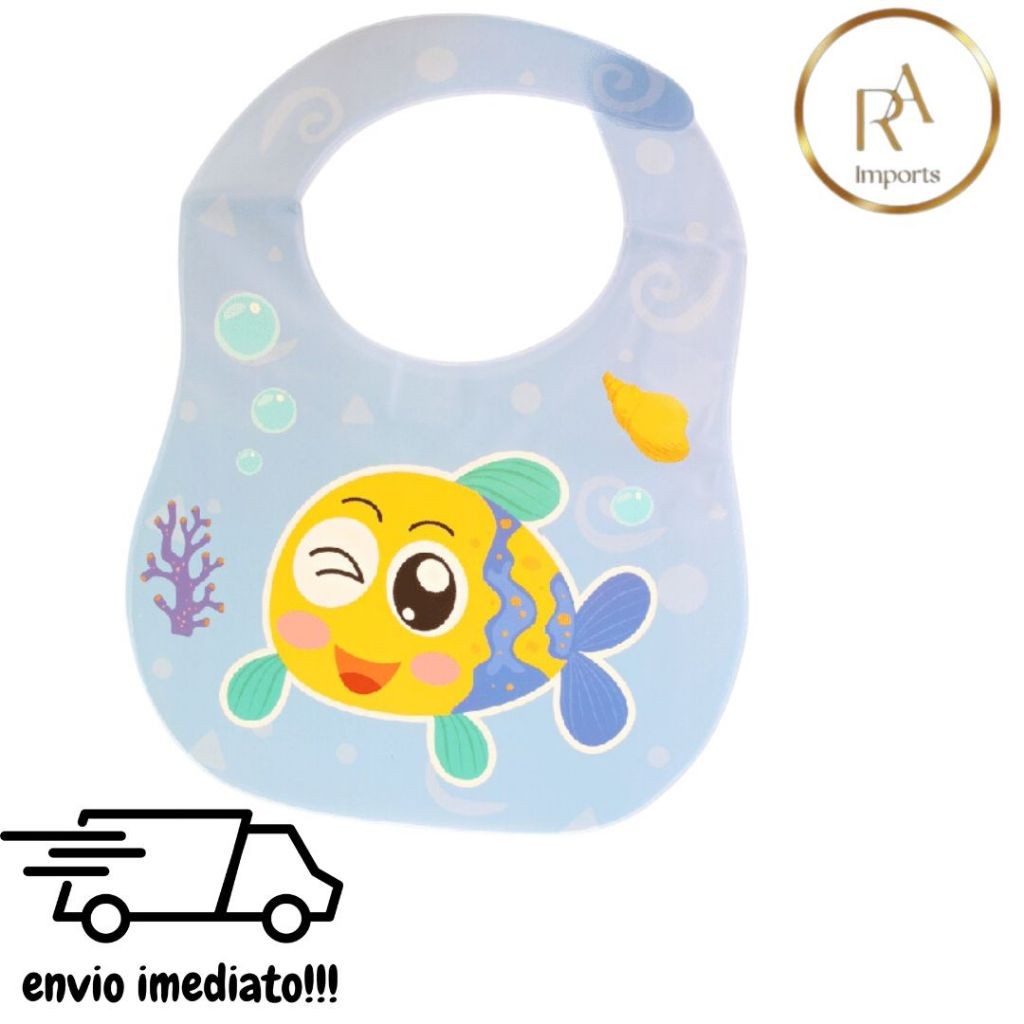 Babador Infantil De Animais Impermeavél Facíl Limpeza Lançamento Novidade