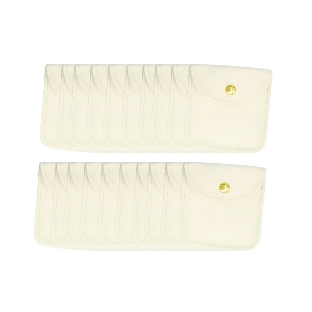 Kit 20 Saquinhos de Veludo com Pressão Modelo Exclusivo Atacado 8cmx8cm