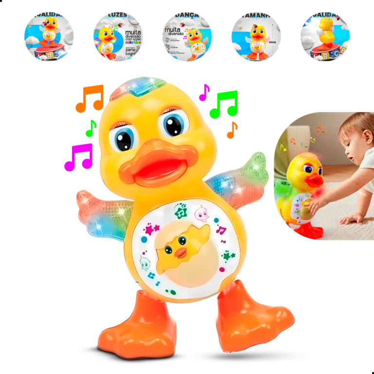 Brinquedo Patinho Pato Dançarino Musical Com Som 