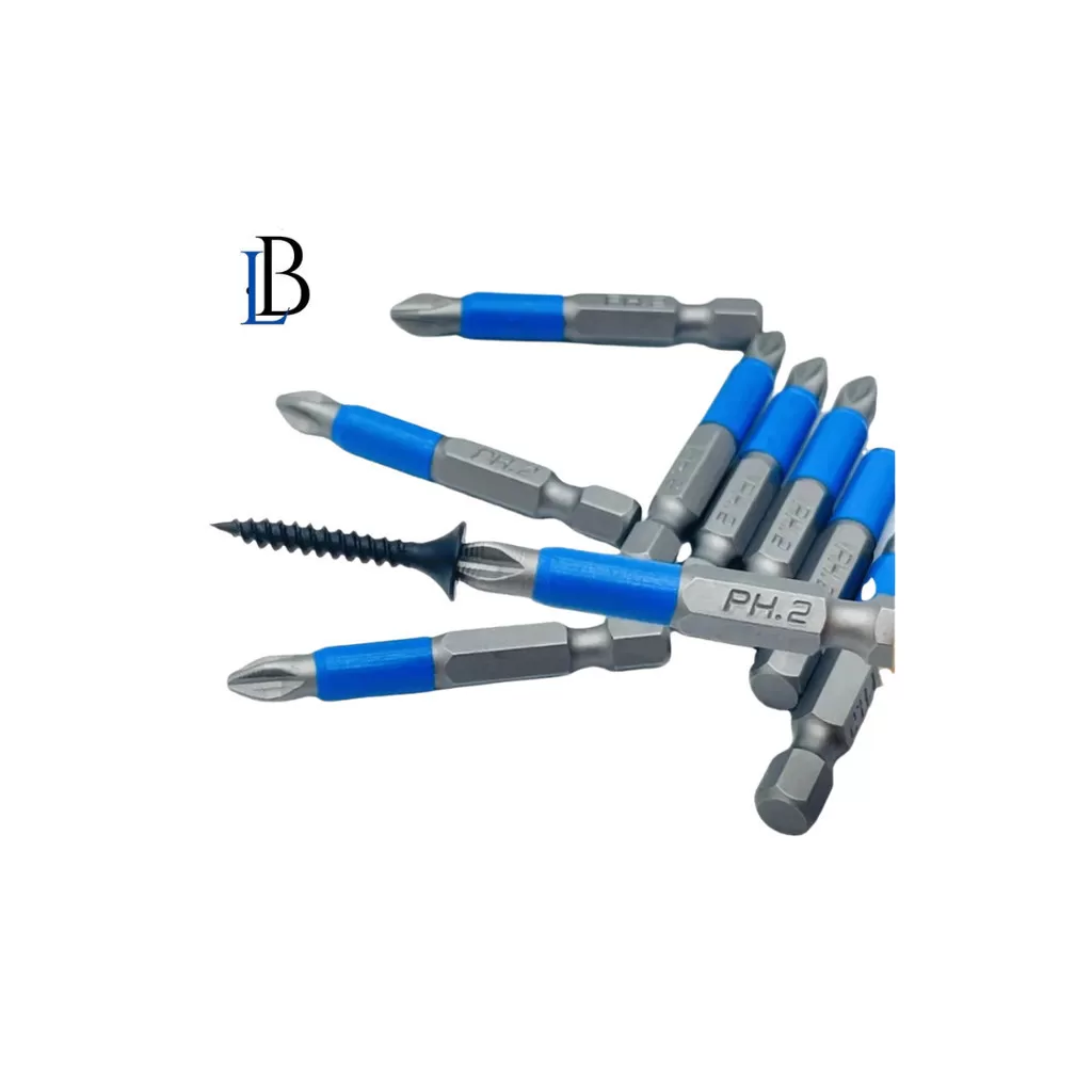 Jogo de Bits de Chave Phillips Magnético Impacto – 6 Peças PH1-PH3, PZ1-PZ3 – Anti-Derrapante