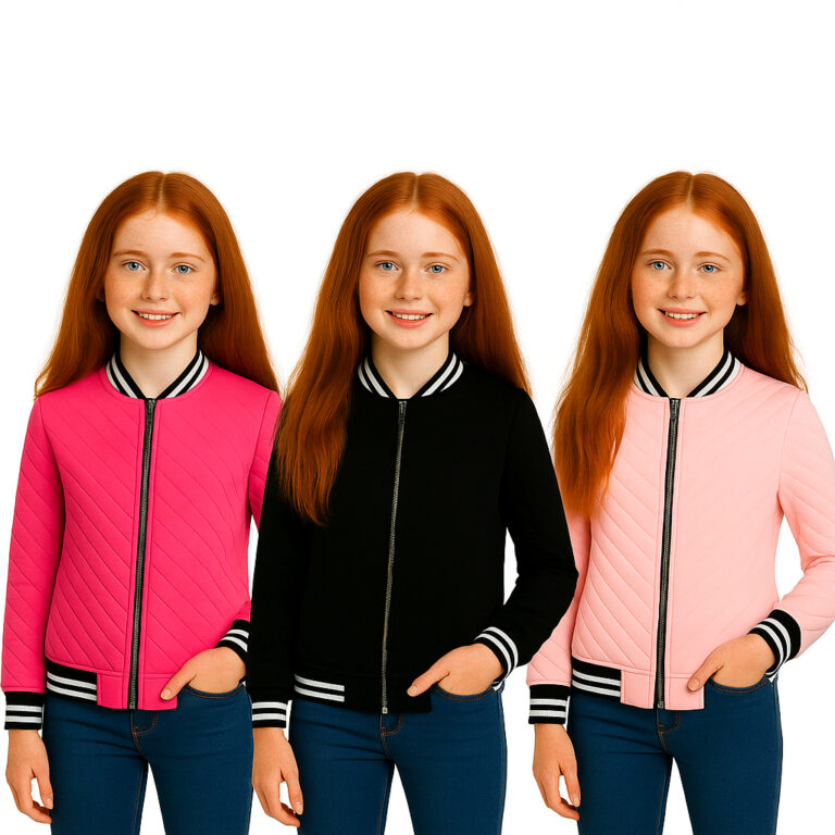 Jaquetinha Bomber Infantil e Juvenil meninas / Blu