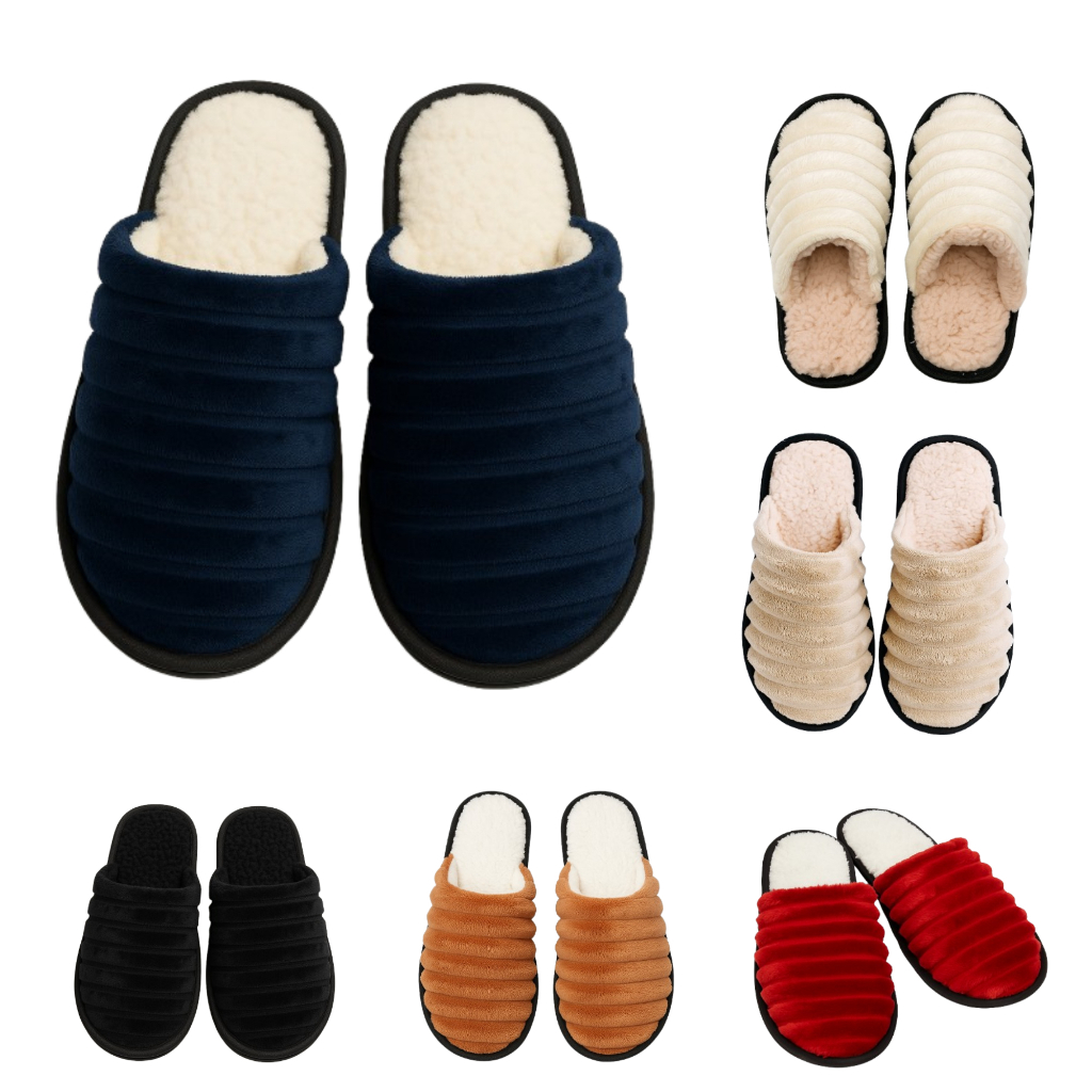 Pantufa de Inverno Luxo Confort Antiderrapante Super Macia Quentinha para Inverno