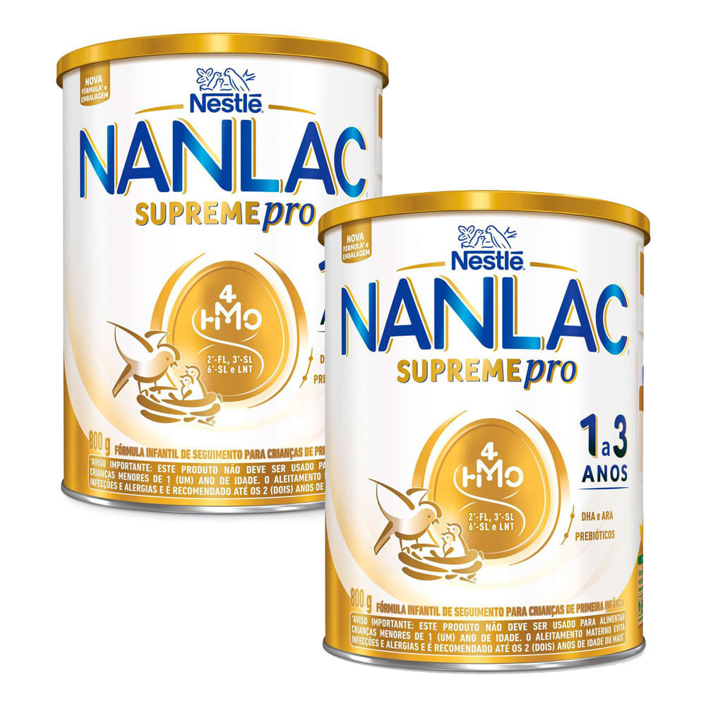 Kit 2 Fórmula Infantil Nanlac Supreme Pro 800g