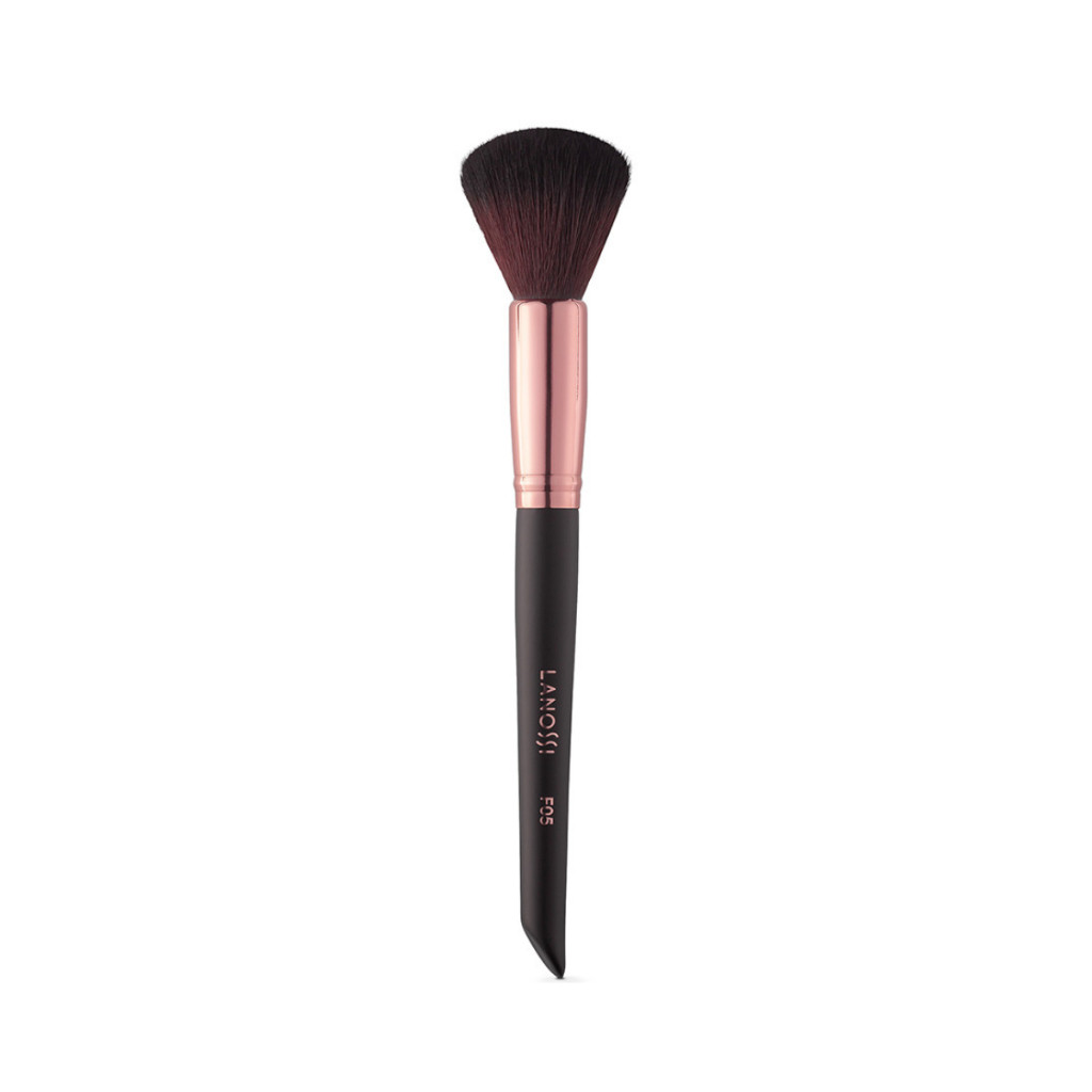 Pincel de Maquiagem Facial Chanfrado Silicone Reto Blush Leque Lábios Sobrancelha – Lanossi