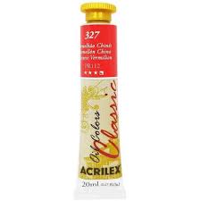 Tinta óleo Acrilex vermelho chinês 327 20ml