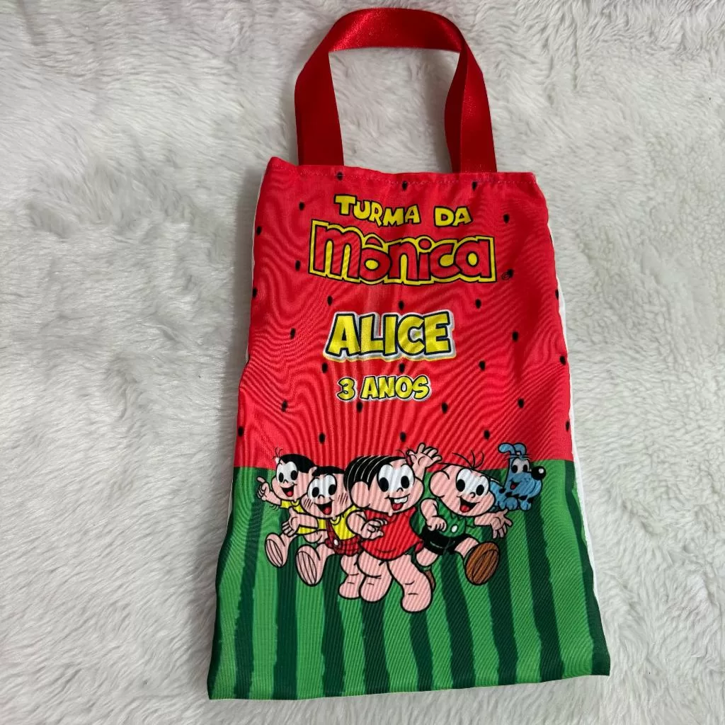 Kit Sacolinha Bolsa saquinho Ecobag personalizada 18x28cm fazemos todas as artes