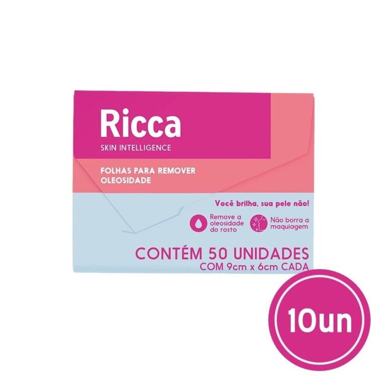 Kit 10x 50 Lenços Removedor de Oleosidade Facial 