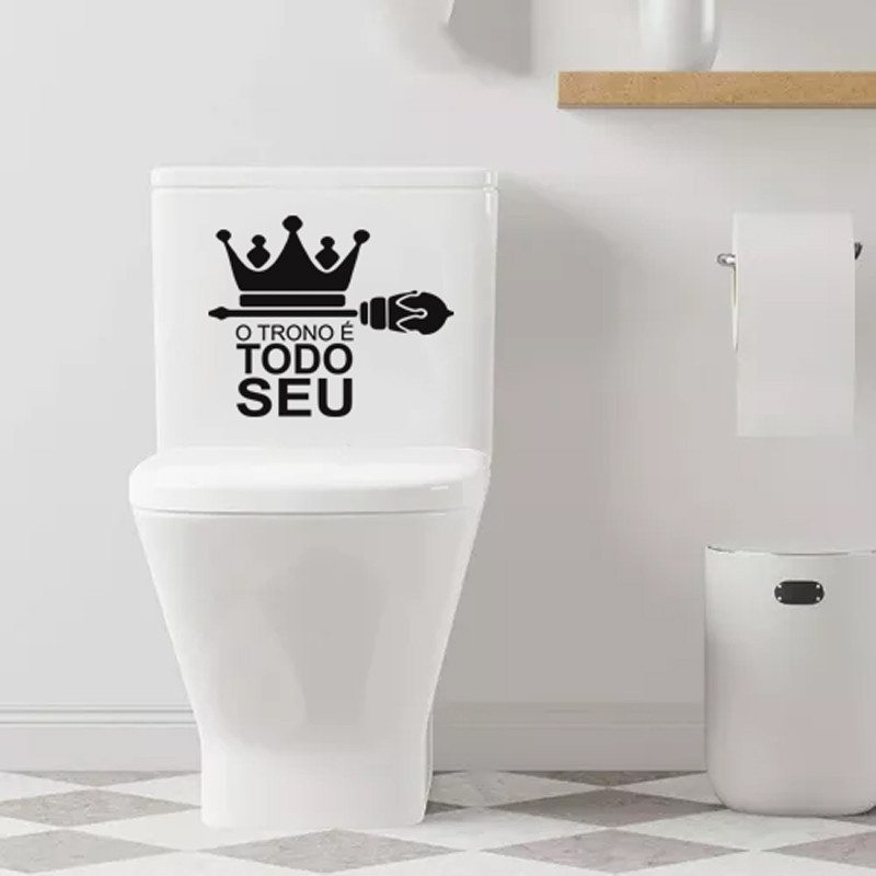 Adesivo Vinil Decorativo Tampa de Vaso Sanitário o TRONO É TODO SEU
