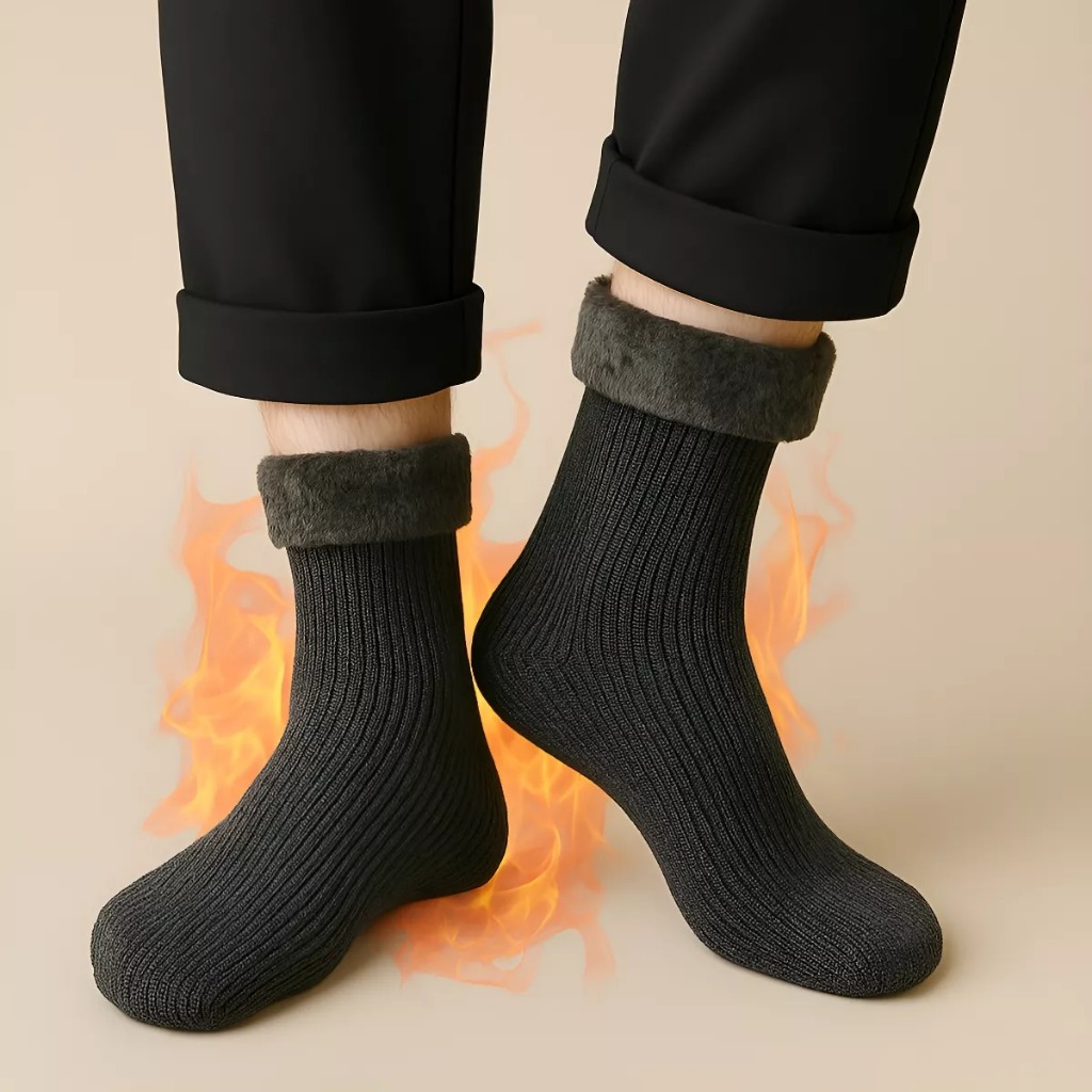 Pares Meia Térmica Forrada Premium Inverno Frio
