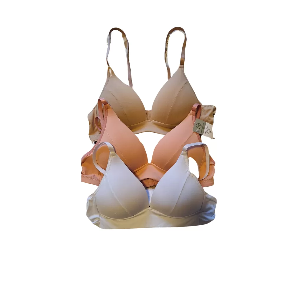 Kit Com 3 Sutiãs de Microfibra sem Aro Bojo Soft Confort Molinho Não Amassa