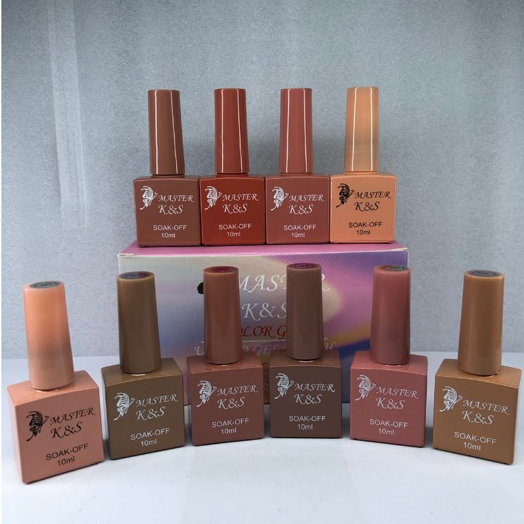 Kit Esmaltes Em Gel KES 10ml tons nude