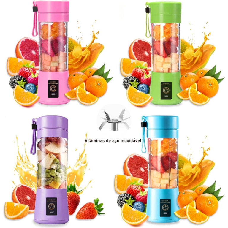 Mini liquidificador portátil 380ML  Copo de suco 