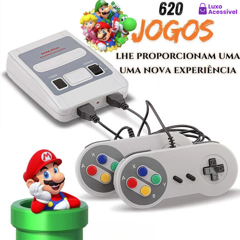 Super Nintendo Mini SNES equipado com 2 controles 